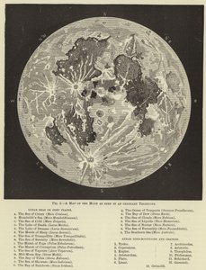 普通の望遠鏡で見た月の地図 作： English School