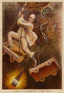 突然の死からの見事な脱出（カラーリトグラフ） 作： English School