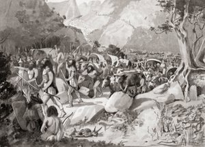 小アジアの山間部の峠を通ってシリアに入ったスキタイ族の移動（Hutchinson