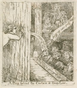 Drury Laneのカーテンの後ろのぞき見。漫画