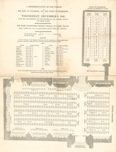 1852年12月8日、ロンドンのギルドホールにあるテーブルの代表