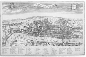 1560年頃のロンドンの風景（彫刻 作： English School