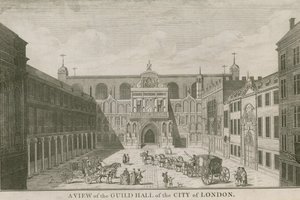 ロンドン市のギルドホールの眺め 作： English School