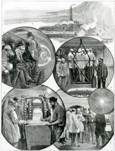 1882年3月4日のグラフィックのイラストによる水路トンネルの訪問 作： English School