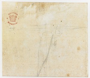 追加。 15508、f.44v、クック船長の最初の航海を示す、インドのインクでの「DRAWINGS」からのスケッチ 作： English School