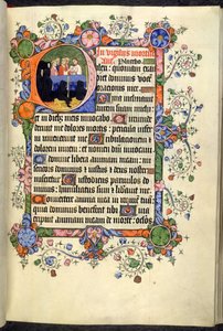 追加。 42131 f.46r、Vigils of the Dead (Office of the Dead)、Bedford Hours および Psalter のゴシック様式の四角形を使用 作： English School