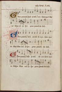 MS 31922 を追加、f. 37v、ヘンリー 8 世の「Green Groweth the Holly」（ベラム） 作： English School
