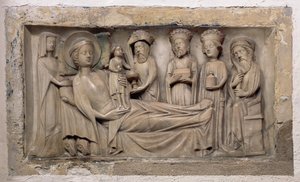 マギの礼拝、1350年頃（アラバスター） 作： English School
