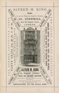 Alfred M Kino、テーラー、40 Cornhill、87 Regent Street、ロンドンの広告 作： English School