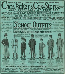 Chas Baker＆Cos Storesの広告