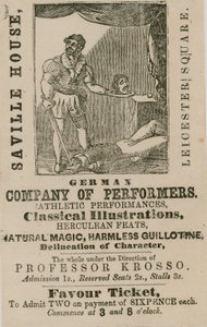 German Company of Performers、Saville House、レスタースクエア、ロンドンの広告 作： English School