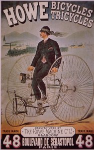 Howe bicyclesの広告(カラーリトグラフ) 作： English School
