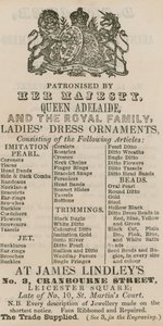 James Lindleys、3 Cranbourne Street、Leicester Square、ロンドンの広告 作： English School