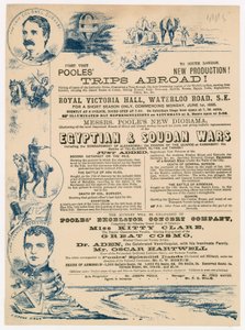 Joseph Pooles Trips Abroad、Royal Victoria Hall、Walterloo Road、Londonの広告 作： English School