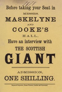Maskelyne氏とCookes Hall氏の広告 作： English School