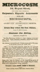 ロンドンの24リージェントストリートでのMicrocosm展示会の広告 作： English School