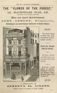 フラワー・オブ・ザ・フォレストの広告、123 Blackfriars Road、ロンドン 作： English School