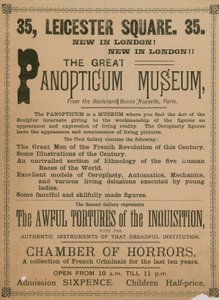 グレートパノプティクムミュージアムの宣伝、35レスタースクエア、ロンドン、1854 作： English School