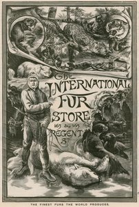 The International Fur Store、163＆165 Regent Street、ロンドンの広告 作： English School