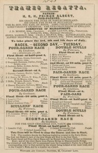 テムズレガッタの広告、1843年 作： English School