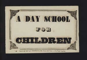 広告：子供のためのデイスクール（タイプ） 作： English School