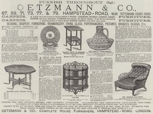 広告、Oetzmann and Company（彫刻 作： English School