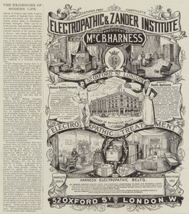 The Medical Battery Company」の広告（彫刻）。 作： English School