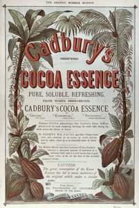 キャドバリーココアエッセンスの広告、グラフィック、1878年