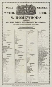 S Homewoodsオイル、フィッシュソース、イタリア倉庫の広告 作： English School