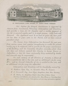 St Marylebone Alms Housesの広告 作： English School