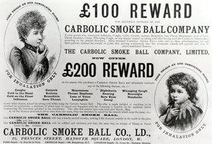カーボリックスモークボールカンパニーの広告、1893 作： English School