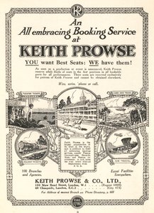 Keith Prowse & Co, Ltd.のチケット予約サービスの広告(リトグラフ) 作： English School
