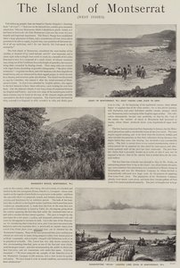 西インド諸島・モントセラト島の広告（彫刻 作： English School