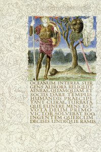 アイネイアースは、1874-c.1919年のメゼンティウス王の略奪品の横に立っています。 作： English School