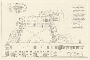 ロンドン市のグレシャムカレッジの航空写真 作： English School