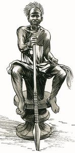 槍を持つアフリカ人 作： English School