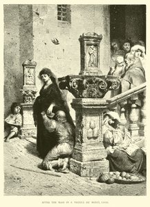 S Trinita de Monti、ローマのミサの後 作： English School