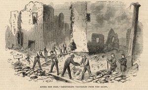 火事の後-遺跡から貴重品を回収する 作： English School