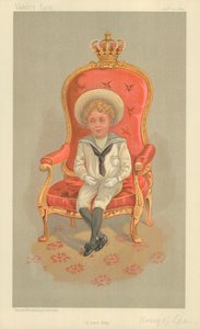 アルフォンソ8世、スペインの王、生まれた王、1893年1月21日、バニティフェアの漫画 作： English School