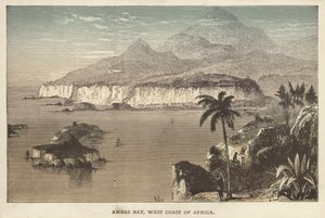 アフリカ西海岸のアンバス湾（彩色済み彫刻 作： English School