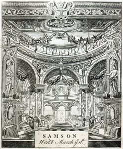 ヘンデルのオラトリオ「サムソン」の入場券、1743年3月11日 作： English School