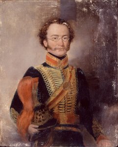 正体不明の将校、ボンベイ馬砲連隊、1840年頃