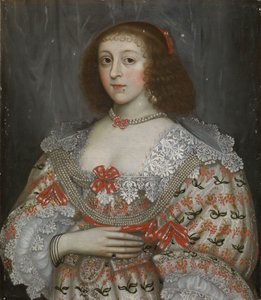 チャールズ1世時代の身元不明の若い女性、1635年頃（油絵）