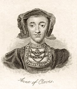 1825年に出版された「クラブの歴史辞典」からのクリーブのアン 作： English School