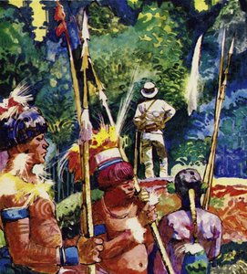 アントニオ・ライモンディは彼がアマゾンの源であると思ったものに達しました 作： English School