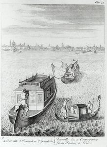 パドヴァから水でヴェネツィアに近づく、1720-22年にフランス、イタリアなどを旅行して行われたいくつかの観察から、エドワードライトが1730年に出版