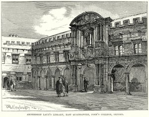 ラウド大司教の図書館、オックスフォード大学ジョーンズ・カレッジ東四角（エングレーヴィング） 作： 英語学校