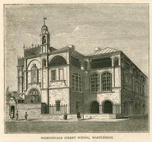 ロンドン教育委員会の建築：ナイチンゲールストリートスクール、ロンドン、メリルボーン 作： English School