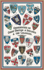 Great Britain and Ireland and the Coloniesの大学の紋章(カラーリトグラフ) 作： English School