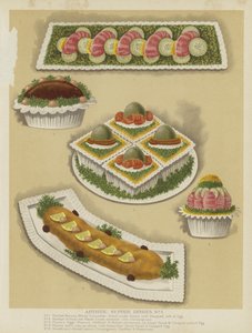 芸術的な夕食の料理 作： English School